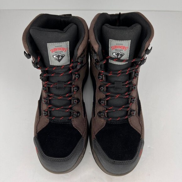 Herman Survivors Mens Zephyr Brown Tough Steel Toe Lace Up Size 7 Work Boots - Picture 4 of 9